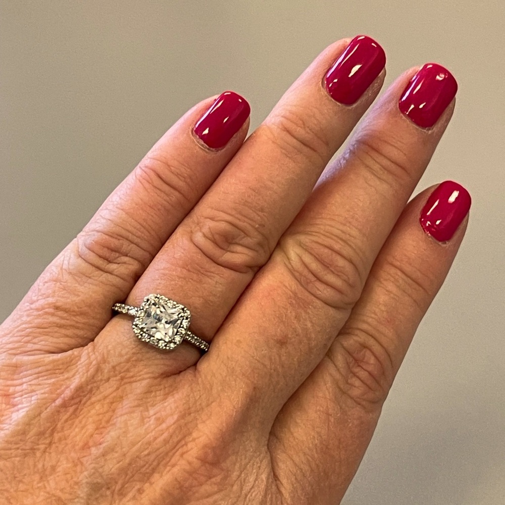 Engagement ring. Size 7 . Silver